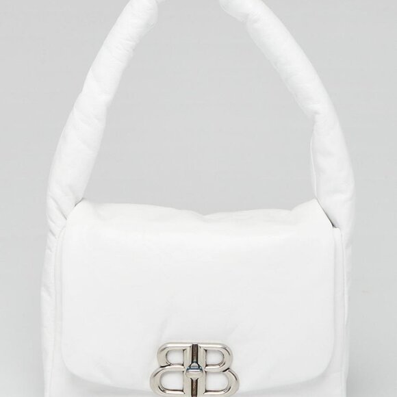 Balenciaga White Padded Leather Monaco Small Shoulder Bag - Picture 2 of 12